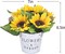 Silky Sunflower Bouquet in Metal Pot – Perfect for Weddings, Parties, and Home Decor